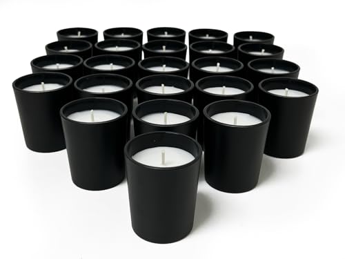 Simply Soson Votive Candles Bulk 24 Filled Black Votive Candle Holder 10 Hours Burn time