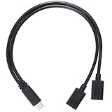 KAUMO USB Type-C 2分岐 電源専用 ケーブル (USB-Cオス/USB-Cメス×2) 30cm