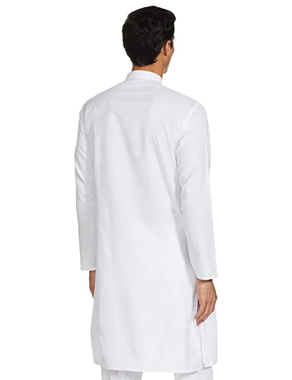 Image of Luxrio Kurta Pyjama Set for men Cotton Blend Long Solid Straight Fit KurtaSETSolid2