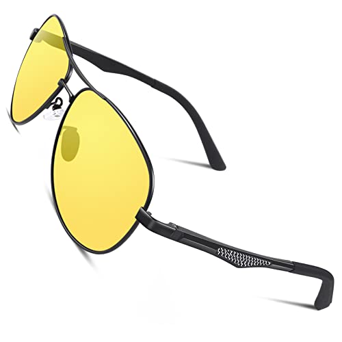 Image of CGID GA61 Premium Al-Mg Alloy Pilot Polarized Sunglasses UV400, Full Mirrored Spring Hinges Sun Glasses for Men Women Shades