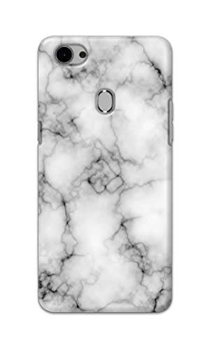 Image of Light White Marble Texture Natural Pattern Hard Back Case Cover for Oppo F7 Back Cover -(J5) VNS2230