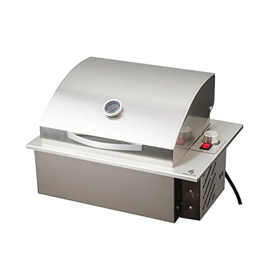 Mini Steak Churrasqueira Elétrica De Embutir Em Inox 304 com Tampa Abafador 49x36cm 110v
