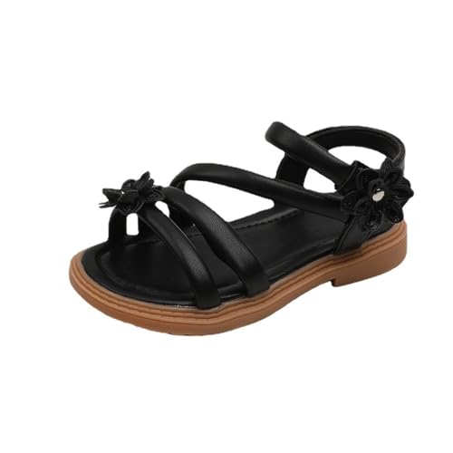Kids Girls Sandals Casual Open Toe Flower Design Light Weight Adjustable Straps Summer Little Shoes For Girls Size 3