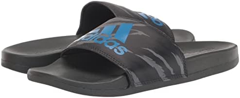 adidas Unisex Adilette Comfort Sandals Slide, Carbon/Blue Rush/Carbon, 6 US Men | Image 6