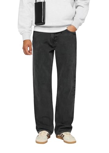 Burocs John Straight Jeans - Black Grey - Jeans Herren - 5-Pocket-Style - Mit YKK-Reißverschluss - 100% Baumwolle, Farbe:Black Grey, Hosengröße:W32 L32