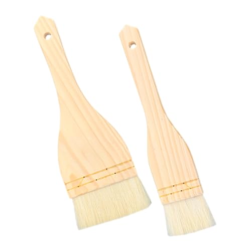 OFFSCH 2-pack Bbq Brush Grill Brush Scraper Cooking for Sauce Oil Baking and Pastry Bbq Accessories Wool Bristle