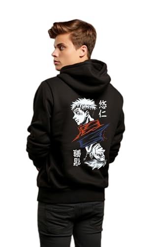 Image of Be Crazy Anime Printed Black Hoodie /Graphic Printed Hoodie /Hoodie for Men & Women /Warm Hoodie /Unisex Hoodie
