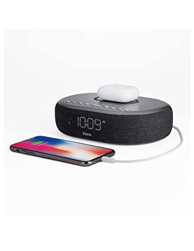 Ihome Timeboost Qi-Certified Wireless Charging Alarm Clock With Bluetooth Speaker, Auto-Dimming, Snooze, Battery Backup And Usb Charging (Model Ibtw41Bg) #TOP1