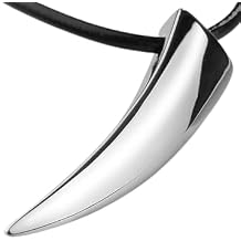 Halo's London Wolf's Tooth Pendant Necklace Black Silver & Gold