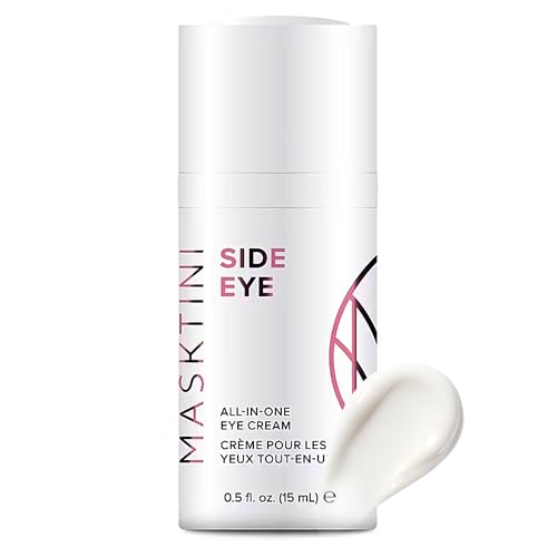 Masktini Side Eye All-In-One Eye Cream, 0.5 oz - Face Moisturizer - With Apple and Green Tea Extracts - Collagen Boosting - Eye Cream for Puffiness