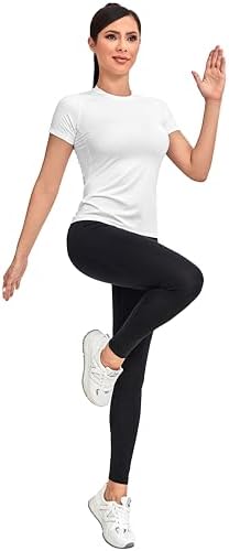 TELALEO 4 Pack Women's Compression Shirt Long Sleeve Performance Workout Baselayer Athletic Top Sports Gear