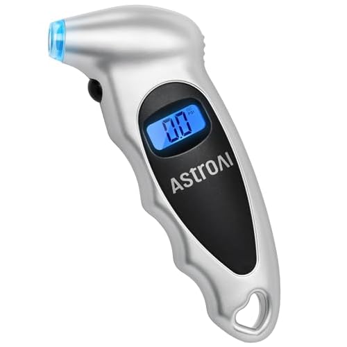 AstroAI Digital Tire Pressure Gauge 0-150PSI Calibrated to ANSI B40.7 +/-1PSI, Accurate in 0.1 Increments, 4 Units for Car Truck Bicycle with Backligh