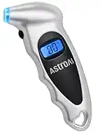 AstroAI Digital Tire Pressure Gauge 0-150PSI Calibrated to ANSI B40.7 +/-1PSI, Accurate in 0.1 Increments, Tire Repair Tools 4 Pressure Measurements for Car Truck with Backlight LCD, Silver
