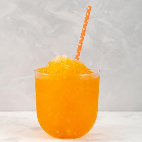 100 pitillos desechables de papel naranja con puntos miniatura 5