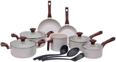 Jogo de Panelas Antiaderente Indução Cerâmico 10 Peças com Utensi...