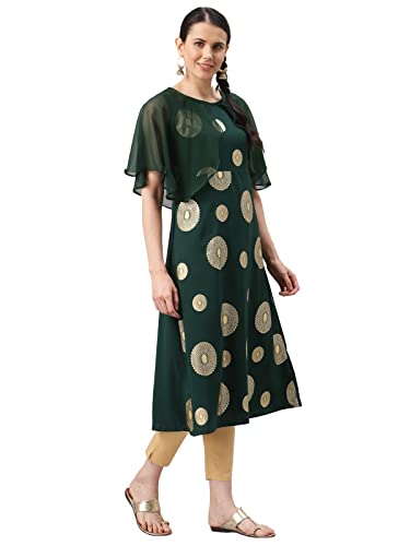 Image of ALC Creation Women's Crepe Printed A-Line Kurti
