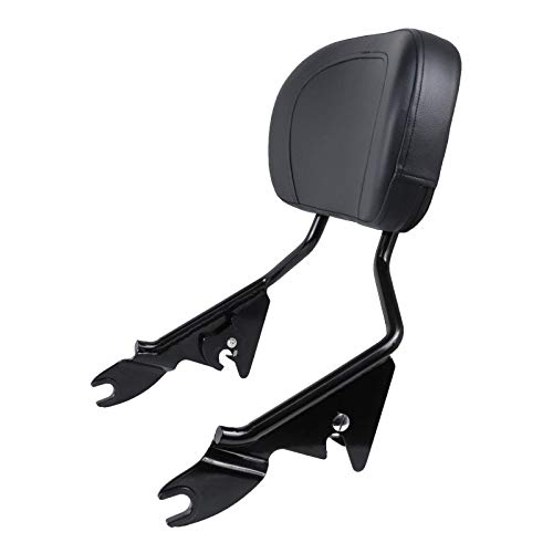 DSISIMO Detachable Black Upright Passenger Backrest Sissy Bar With Pad Fit For Touring Road King Electra Glide Road Glide Street Glide FLHR FLHX FLHT FLTR 2009-2020