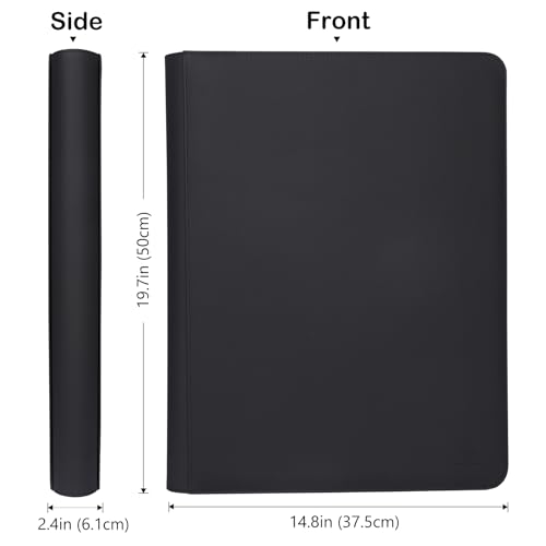 Image of Rayvol 16-Pocket Toploader Binder, Holds 512 Toploaders 16 Pocket Top Loader Card Storage Case, 500 + Ringless Double-Sided Pockets for Cards in 3 x 4'' Toploaders