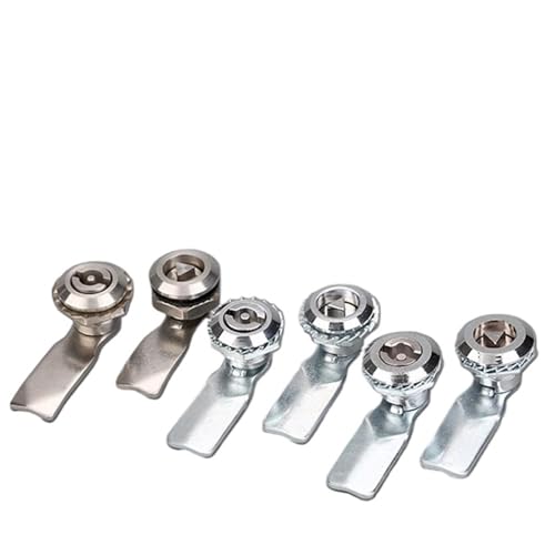Serrure triangulaire inox pour boîte de distribution avec clé et came rotative robuste