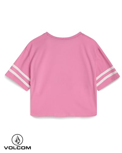 Image of Volcom Girls Shirts - Casual Crewneck Short Sleeve Graphic Tee Trendy Tops - Breathable Girls Summer Clothes