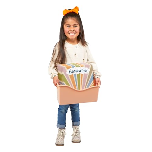 Image of Really Good Stuff Easy Carry Storage Bins, Set of 6 Boho Colors