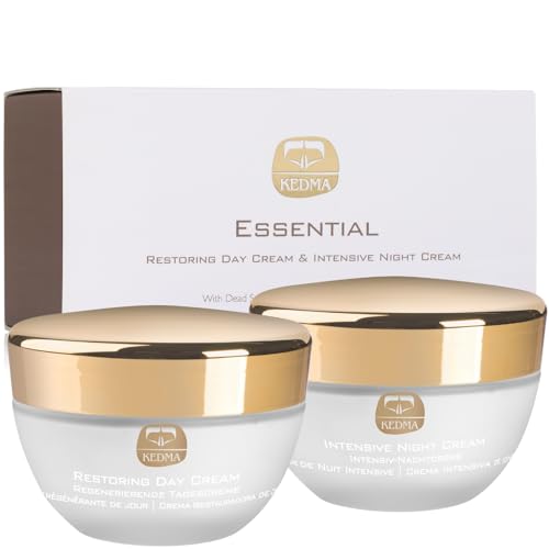 Kedma - Set Crème de Jour et de Nuit au Collagène et Minéraux de la Mer Morte - Hydratant et Anti-Âge - 2x50g