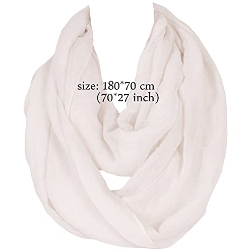 Fashion Lightweight Solid Infinity Circle Loop Scarfs For Women2