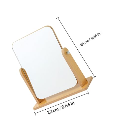Espejo de Maquillaje Giratorio de Madera 10 pulgadas miniatura 2