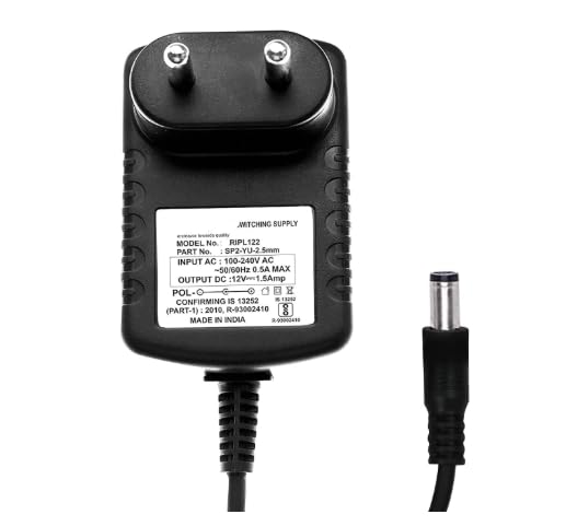 Power Adapter 12V 1.5Amp (2.5MM PIN) Compatible with CCTV Cameras, SMPS for LCD Monitor, Router, LED Strip Light, Set-Top Box, Deco x20 and TV Black-image-22