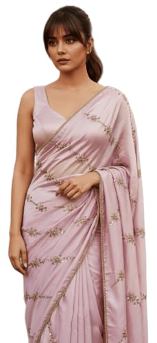 Image of Glory Sarees Women's Georgette Silk Heavy Beads & Sequin Embroidery Work Saree With Blouse Piece (Beads Work103 Parent)