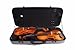 Vetimobato Adjustable Violin Viola Double Case – Holds 4/4 Violin & 15-17 Inch Viola – Hard Shell Backpack with 4 Bow Holders, 2 Back Straps – Durable & Lightweight for Musicians(Black Carbon Fiber)