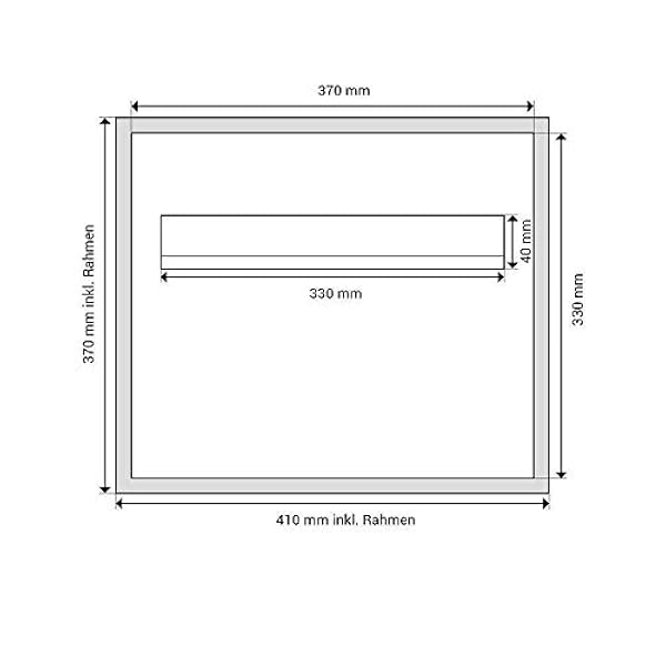 LETTERBOX24.de A-03 - Buzón de pasaporte (RAL 7016) con placa para nombre (profundidad: 10 cm)