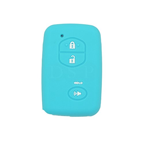 BROVACS Silicone Cover Protector Case Holder Skin Jacket Compatible with TOYOTA 3 Button Smart Remote Key Fob CV2404 Light Blue - Image 2