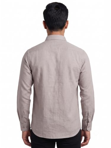Image of Men's Regular Fit 100% Cotton Solid Casual Shirt