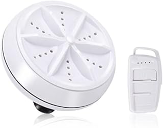 ACOOLOO Machine À Laver Machine À Laver Portable, Machine À Laver À Ultrasons Double Turbo, 4 Modes Réglables, Corps Portable De 9 Cm pour La Location Temporaire D'appartement De Voyage d'affaires