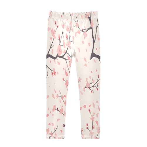 Toddler Girls Leggings Printed Yoga Pants Leggings Cherry Blossom for Kids