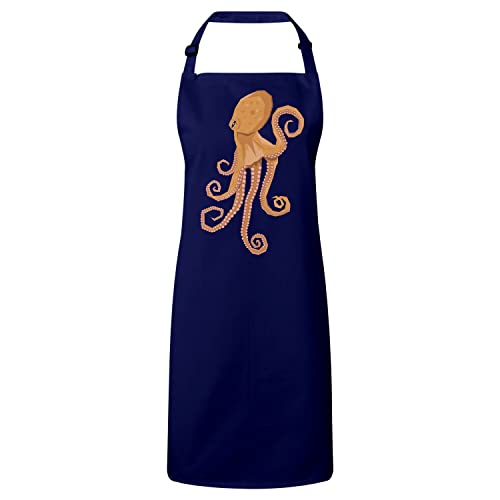 Tablier cuisine pieuvre orange un cadeau idéal pour passionné de mer
