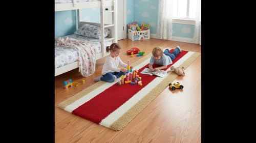 Image of Fluffy Silky Micro Fiber Polyster Carpet /Runner for Bedroom, Study Room, Playing Room, Guest Room ETC. 1.5x4 Feet, (P-4)