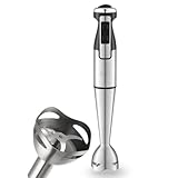 Processador Mixer de Mão 1000W Vertical Turbo Whey Bebidas Sopas (Prata 110V)