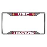 FANMATS 14802 Southern California Trojans Chrome Metal License Plate Frame, Team Colors, 6.25in x 12.25in