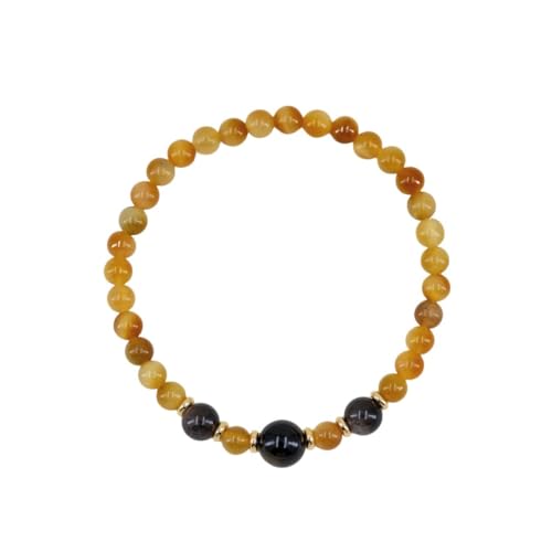 【開運・事業運アップ】天然タイガーアイ石パワーストーン数珠 ブレスレット キャッツアイ ブレスレット 15cm 虎眼効果 至極の色彩融合 浄化用 開運・お守り・勇気・決断力、事業運・金運アップ、悪霊退散・災厄除去 男性用. 贈り物にぴったりです