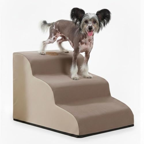 Lifetips チャイニーズ・クレステッド・ドッグ ペットステップ 階段 スロープ 室内用 犬 猫 小型犬 シニア犬 高齢犬 介護 段差解消 滑り止め 多機能 収納付き ハウス 洗えるカバー ソファ ベッド用 2段 3段 ゆるやか 昇降台 踏み台 ドッグ