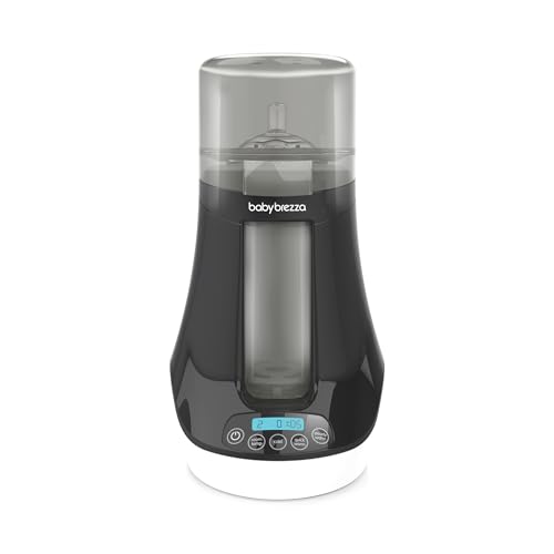 Baby Brezza Fast Baby Bottle Warmer - Baby Milk + Breastmilk Warmer Defroster – 2 Unique Temperatures for Breastmilk + Formula - Universal Fit for All Bottles, Bags + Jars