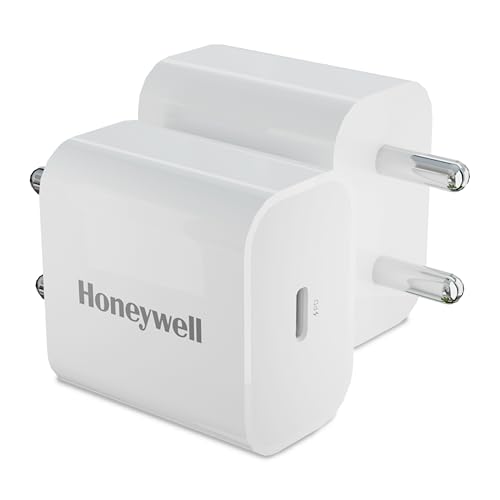 Image of Honeywell Zest PD 20W Type-C Charger Adapter with PPS, Ultra-Fast Charging, PD 3.0, BIS Certified for iPhone 17 /17 Air / 17 Pro / 17 Pro Max, Samsung Galaxy, Pixel, iPad, AirPods & More