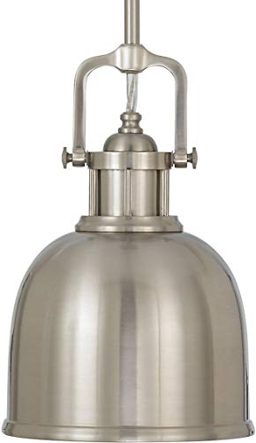 Up To 50% OFF Feiss P1145BS Parker Place Pendant Lighting, Satin Nickel, 1-Light (8"Dia x 11"H) 100watts