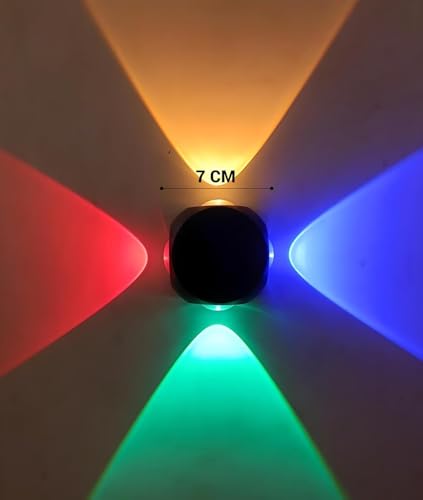 Image of blissbells Led Indoor /Outdoor 4 Way Splitter Wall Light, Ip-65 Rainproof & Shockproof Body, Pack of 1 Multicolor Pack of 1 (4 Way Multicolor)