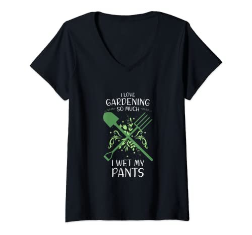 Mujer Divertido Jardinería Pantalones Plantas Verano Huerto Pun Camiseta Cuello V Cover