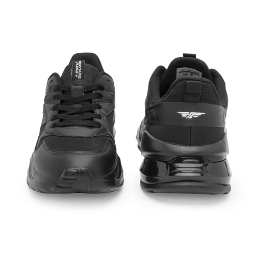 Image of Red Tape Men's Sneakers Black Round Toe Lace-Up Comfort Grip