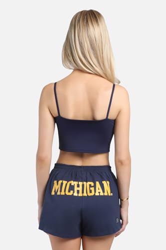 Michigan Wolverines Bra Tank Top - Navy, L3