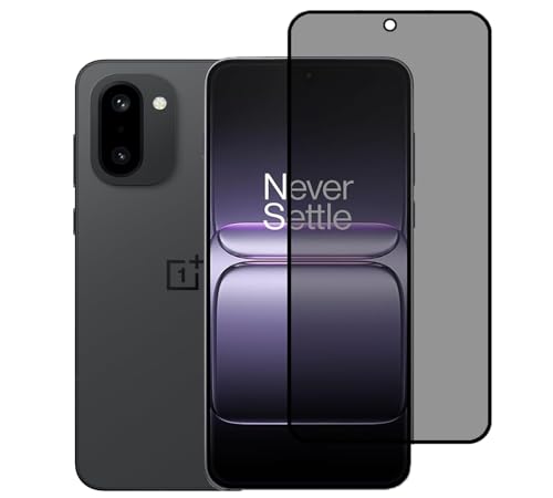 Image of FabeKee Front Privacy Tempered Glass for OnePlus 15R G Screen Protector (28 Degree Privacy) 9H Glass Anti-Spy Screen Guard Black Fingerprint is Not Confirmed Working